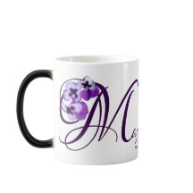 Nome personalizável Mary pansy floral boho