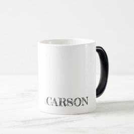 Caneca Mágica NOME Typografia escritório doméstico desenhado mod
