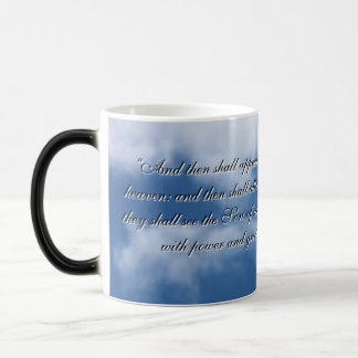 Caneca Mágica Nuvens Versículo Bíblico Mateus 24:30