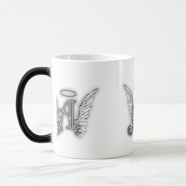 Caneca Mágica O alfabeto do anjo um último inicial voa o halo (Esquerda)