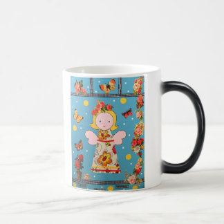 Caneca Mágica o anjo pequeno engraçado do mok no blauw encontrou