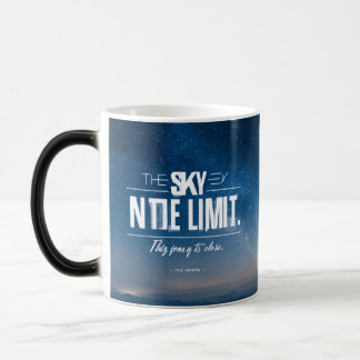 Caneca Mágica "O Céu Não É o Limite" Citação Inspiradora | S