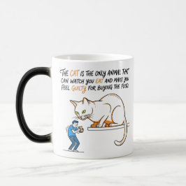 Caneca Mágica O gato é o único animal que pode olhar para você e