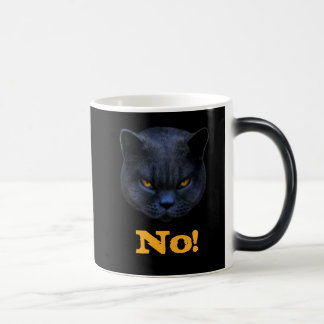 Caneca Mágica O gato transversal engraçado diz não