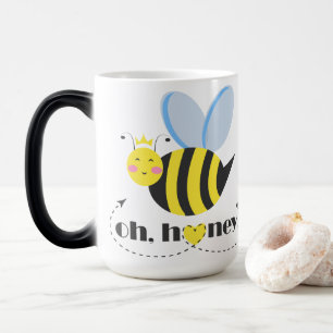 Caneca Mágica Ó Namorados de mel, rainha da abelha com tiara