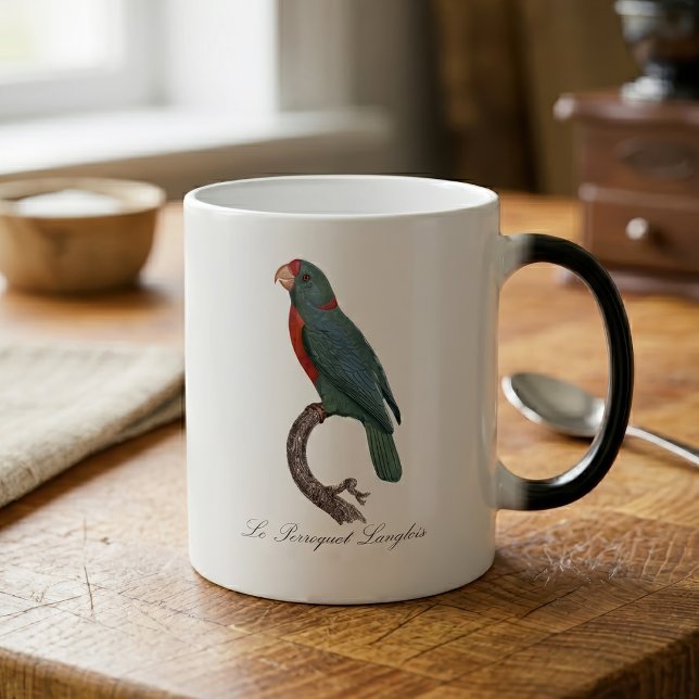 Caneca Mágica O Papagaio Langlois de Jacques Barraband (Le Perroquet Langlois by Jacques Barraband. Color Morph Mug)
