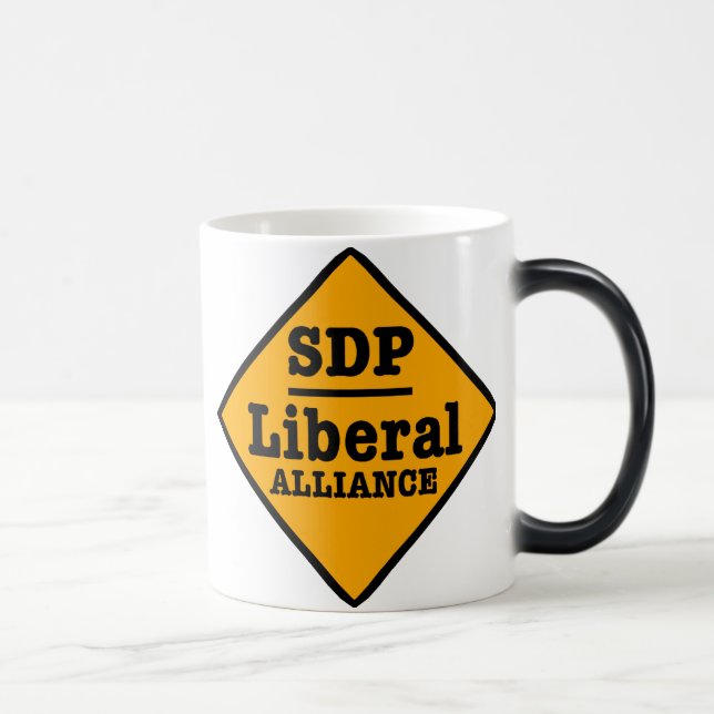 Caneca Mágica O SDP Alliance liberal assina (Direita)