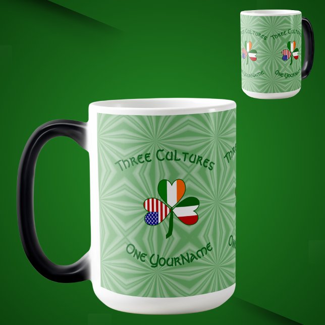 Caneca Mágica O Shamrock Irlandês Irlandês Personalizado (Criador carregado)