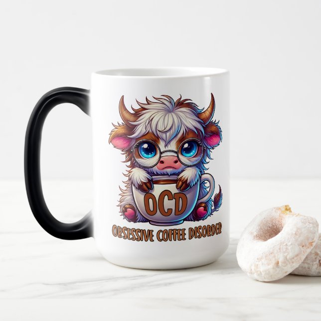 Caneca Mágica Obsessive Coffee Disorder  (Com Donut)