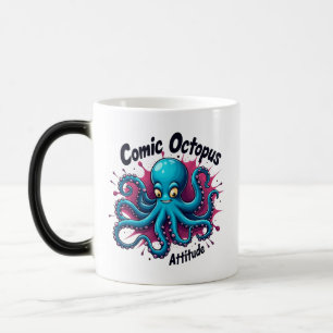 Caneca Mágica Octopus em quadrinhos: diversão e atitude de vida