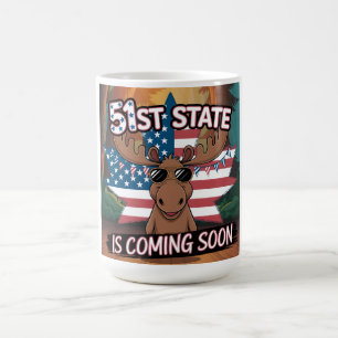 Caneca Mágica Óculos de Sol Moose 51º Estado Bandeira dos EUA Em