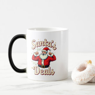 Caneca Mágica Ofertas de Natal Engraçadas do Papai Noel Retrô