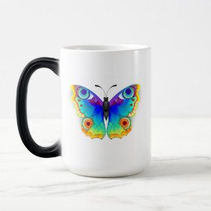 Caneca Mágica Olho Peacock da Borboleta Arco-Íris