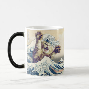 Caneca Mágica Onda Gato Gigante - A Onda de Excelente de Kanagaw