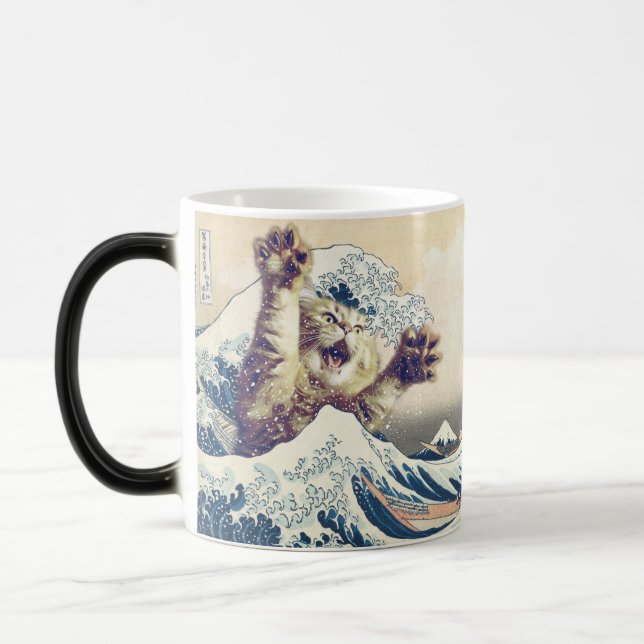 Caneca Mágica Onda Gato Gigante - A Onda de Excelente de Kanagaw (Esquerda)