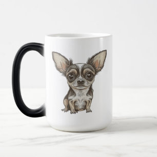 Caneca Mágica Orgulho de Chihuahua Mãe   Cachorro Engraçado