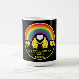 Caneca Mágica Orgulho de incapacidade da cadeira de rodas LGBTQ