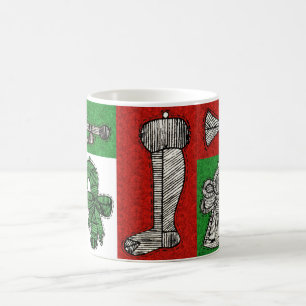 Caneca Mágica Ornamentos de Vintage