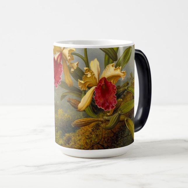Caneca Mágica Orquídeas e Hummingbird (Frente Esquerda)