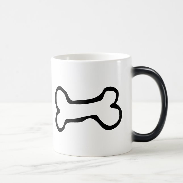 Caneca Mágica Osso de cão bonito dos desenhos animados (Direita)