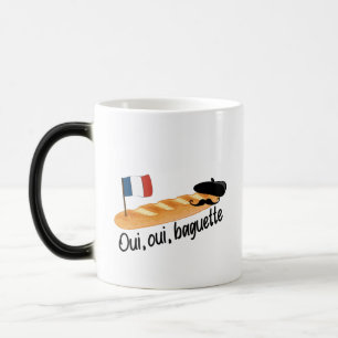 Caneca Mágica Oui Oui Baguette - Comida Francesa Engraçada