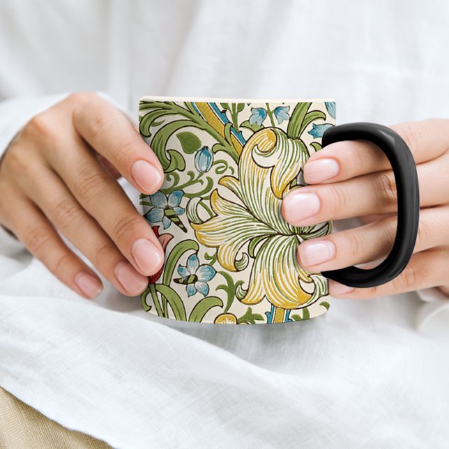 Caneca Mágica Ouro Lily Wildflower William Morris (Criador carregado)