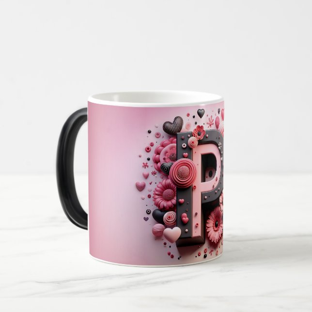 Caneca Mágica P Valentine Alphabet 3D (Frente Esquerda)
