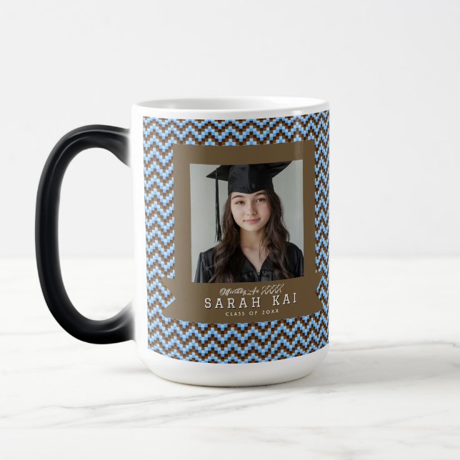 Caneca Mágica Padrão Clássico Chevron Neta Graduação (Esquerda)