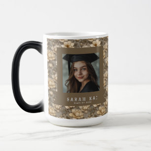 Caneca Mágica Padrão Clássico de Gardênias Presente Para Ele Gra