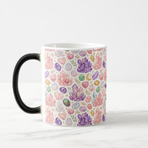 Caneca Mágica Padrão contínuo de pedras preciosas femininas