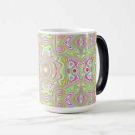 Caneca Mágica Padrão de Abstrato e cor-de-rosa retrorreflector d