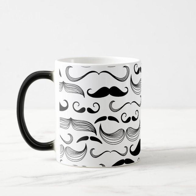Caneca Mágica Padrão de Bigode (Esquerda)