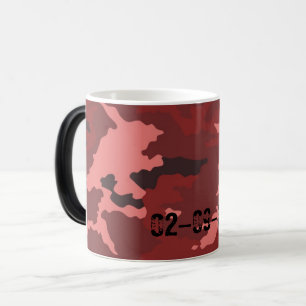 Caneca Mágica Padrão de Camuflagem Vermelho Camuflagem Rosa Marr
