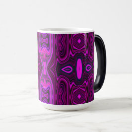 Caneca Mágica Padrão de cor-de-rosa quente e magenta do Abstrato
