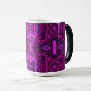 Caneca Mágica Padrão de cor-de-rosa quente e magenta do Abstrato