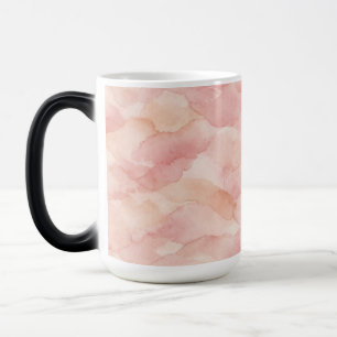Caneca Mágica Padrão de Design Abstrato Moderno Rosa Suave