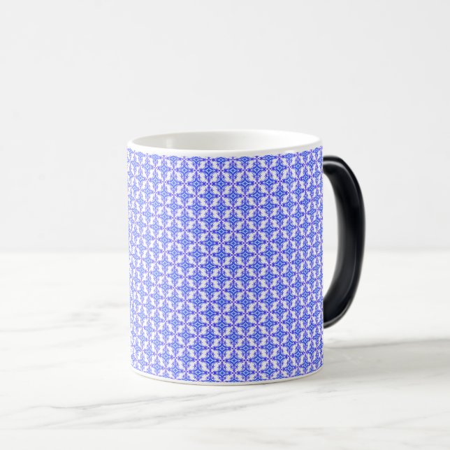 Caneca Mágica Padrão de Design Floral (Frente Esquerda)