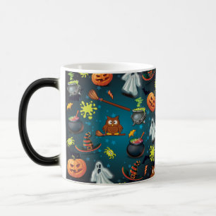 Caneca Mágica Padrão de Dia das Bruxas