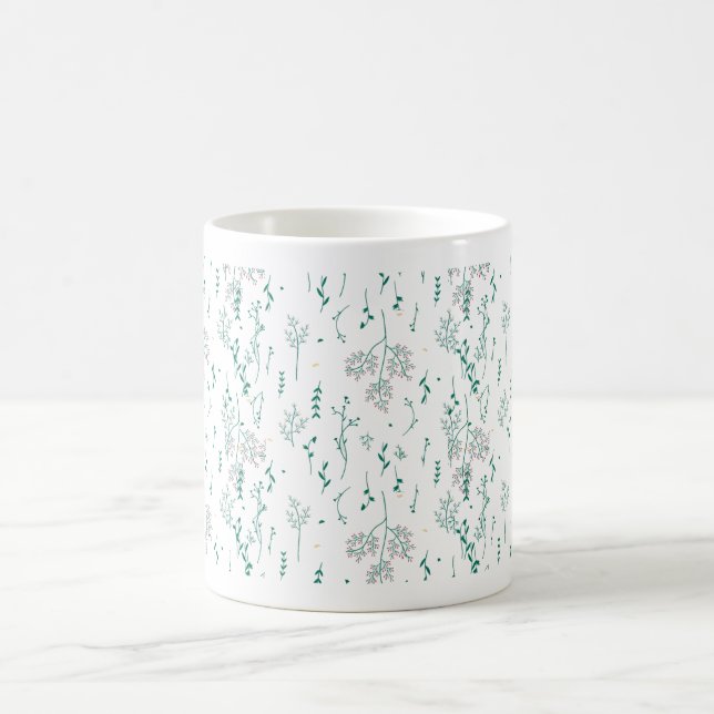 Caneca Mágica Padrão de flor selvagem (Centro)