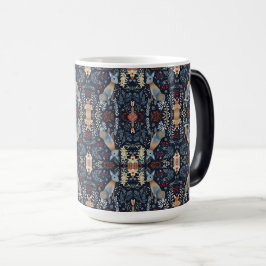 Caneca Mágica Padrão de Folha Invisível com Veado Gracioso