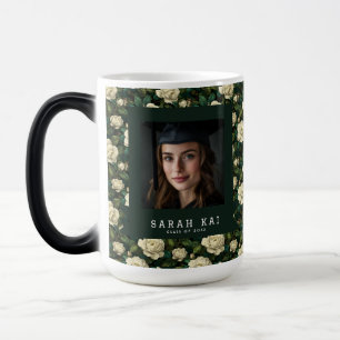 Caneca Mágica Padrão de Gardênias Elegantes Reunião de Turma
