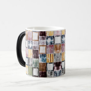 Caneca Mágica Padrão de quadrados coloridos