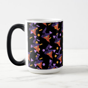 Caneca Mágica Padrão de rabiscos do nome do gnomo do Halloween A