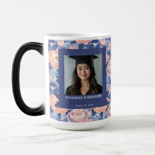 Caneca Mágica Padrão de Rosa Clássico Turma de Graduados De