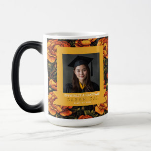 Caneca Mágica Padrão de Rosa da Moda Graduação Universitária