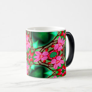 Caneca Mágica Padrão de Rosa do deserto bonito