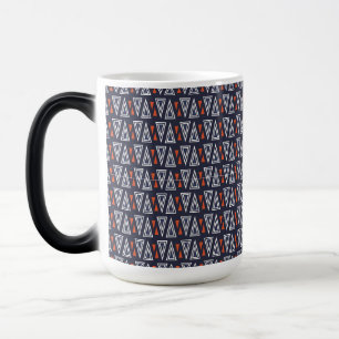 Caneca Mágica Padrão de triângulos vermelhos e vermelhos