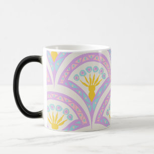 Caneca Mágica Padrão de vieira pastel