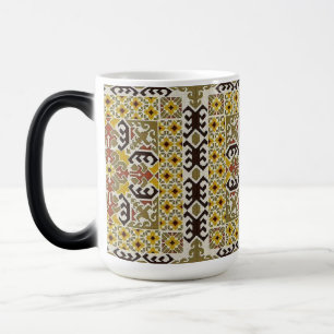 Caneca Mágica Padrão Étnico Árabe Intrincado Vintage
