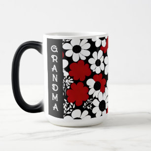 Caneca Mágica Padrão Floral da Vovó Personalizada